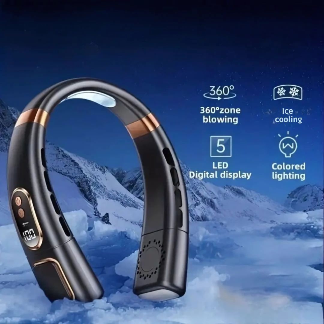 Neck Fan 360 Air Circulation Bladeless USB Rechargeable