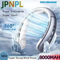 Neck Fan 8000mAh USB Rechargeable Silent