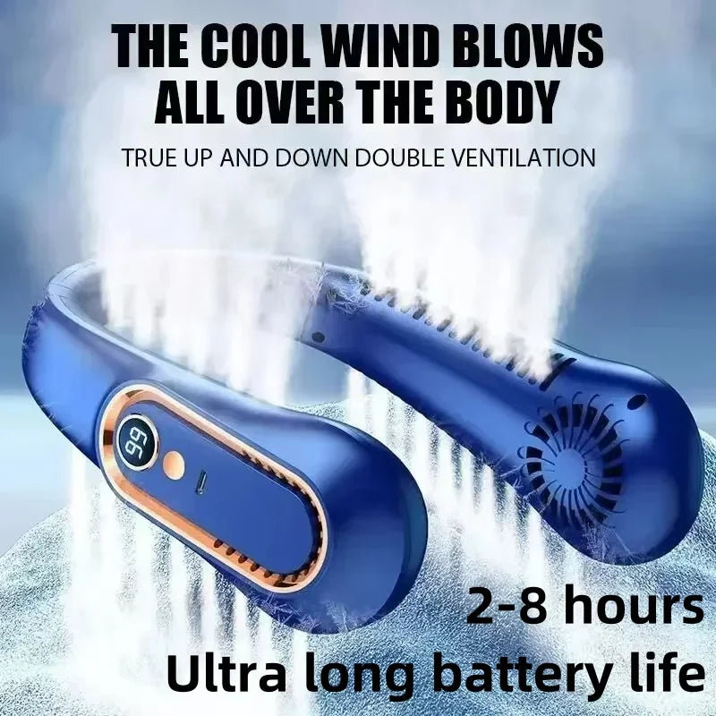 Neck Fan 8000mAh USB Rechargeable Silent