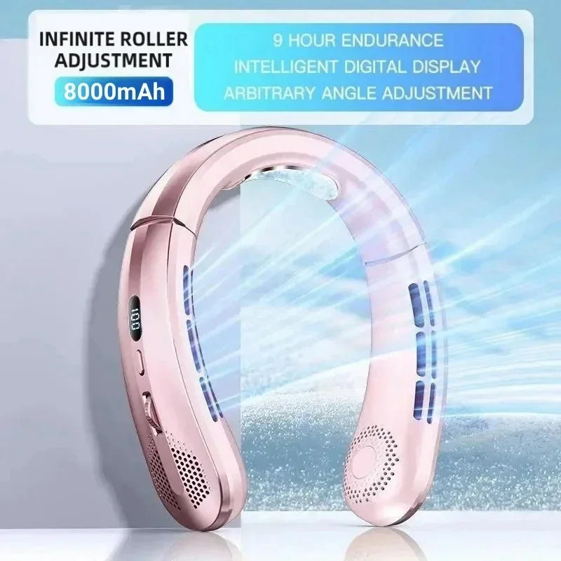 Neck Fan 8000mAh USB Rechargeable Silent