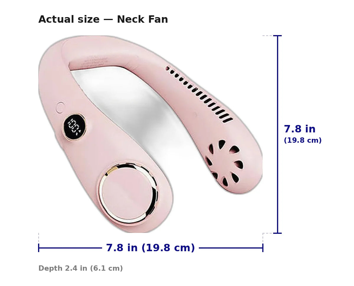 Neck Fan Bladeless Hands-Free USB Rechargeable