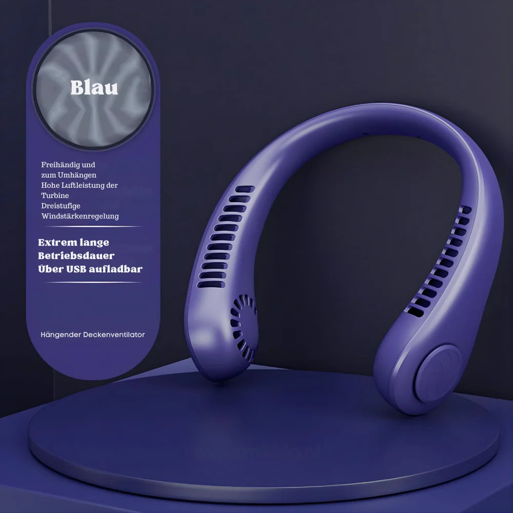 Neck Fan Hands-Free USB Rechargeable Up To 6 Hours