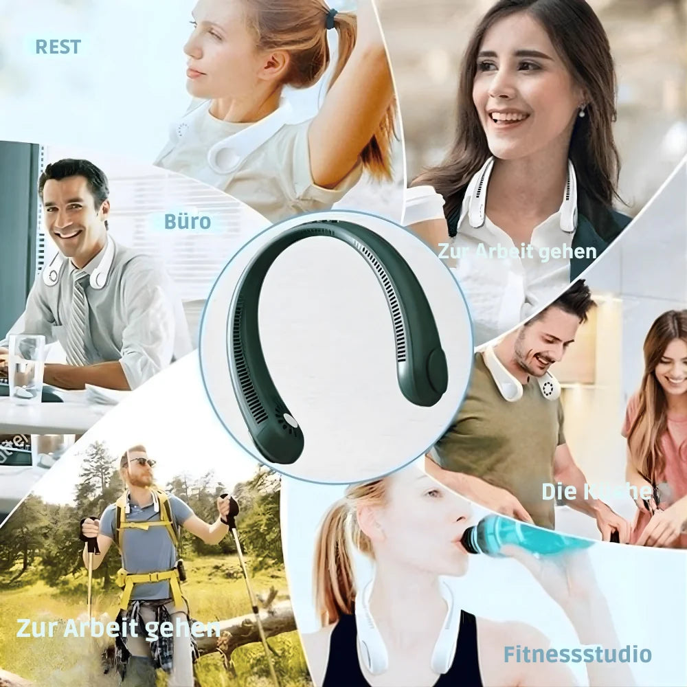 Neck Fan Hands-Free USB Rechargeable Up To 6 Hours