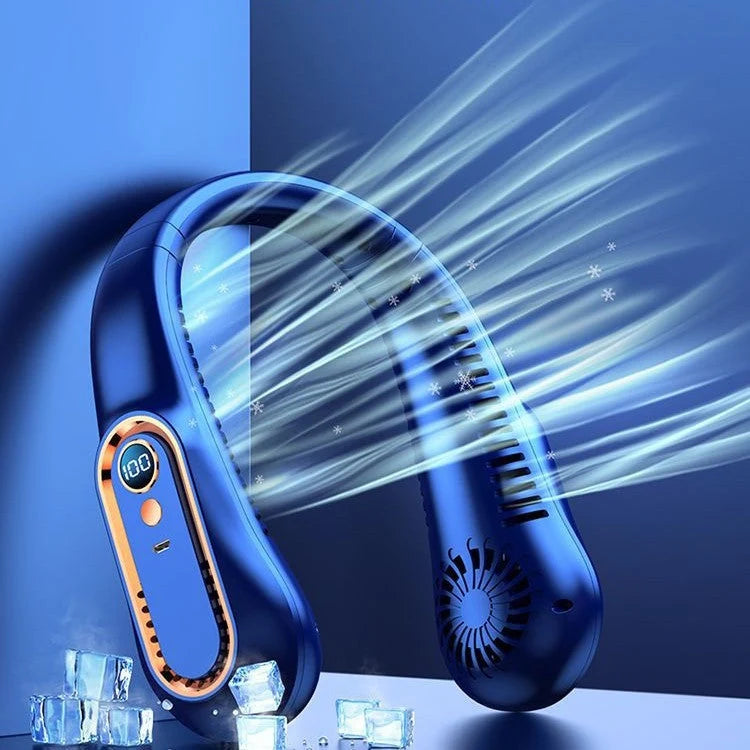 Neck Fan Handsfree Digital Display USB Rechargeable