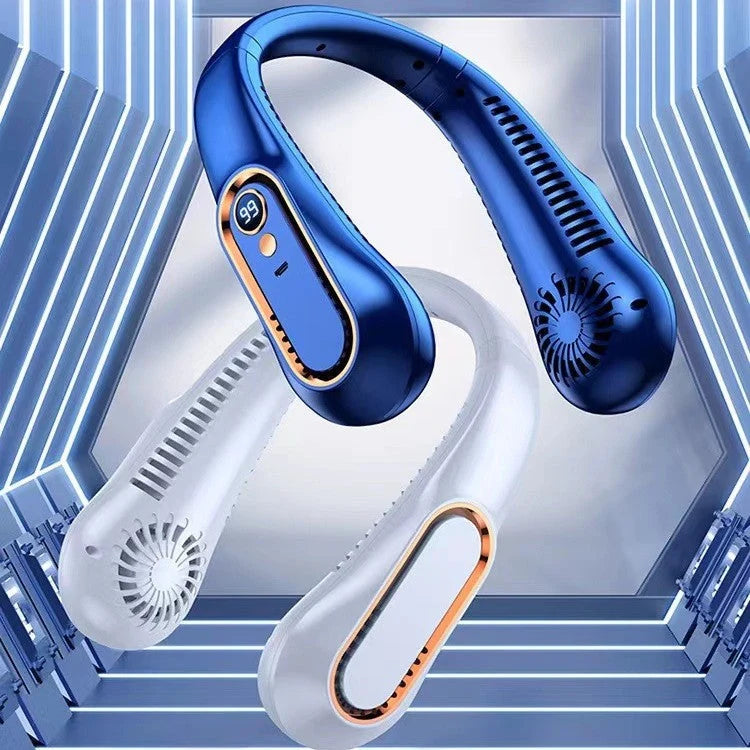 Neck Fan Handsfree Digital Display USB Rechargeable