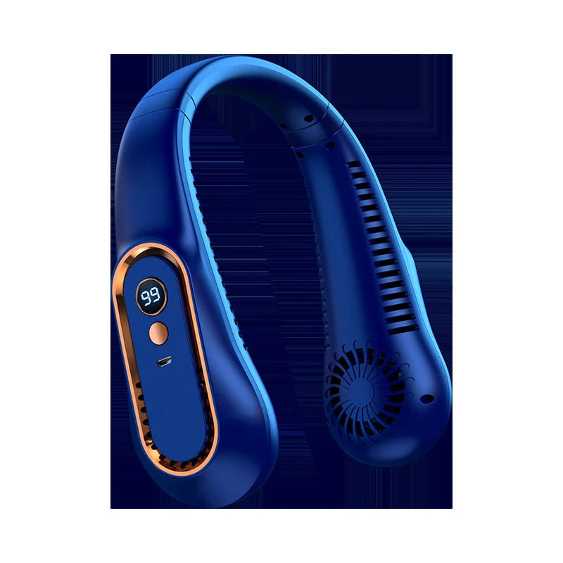Neck Fan Handsfree Digital Display USB Rechargeable