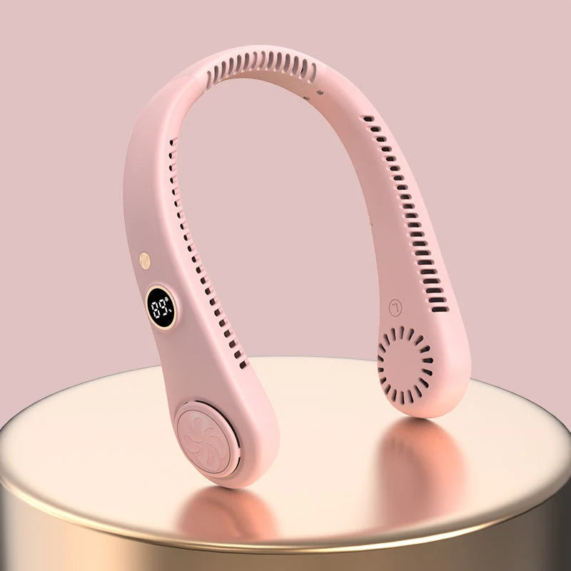 Neck Fan Rechargeable Three-Speed LED Display