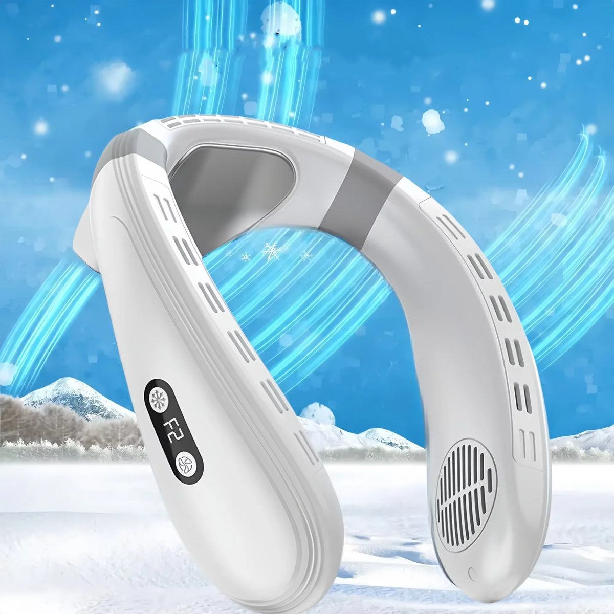 Neck Fan Semiconductor Cooling 5200mAh USB Rechargeable