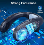 Neck Fan Semiconductor Cooling 5200mAh USB Rechargeable