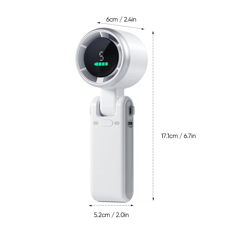 Neck & Handheld Fan 3-In-1 Foldable USB-C Rechargeable