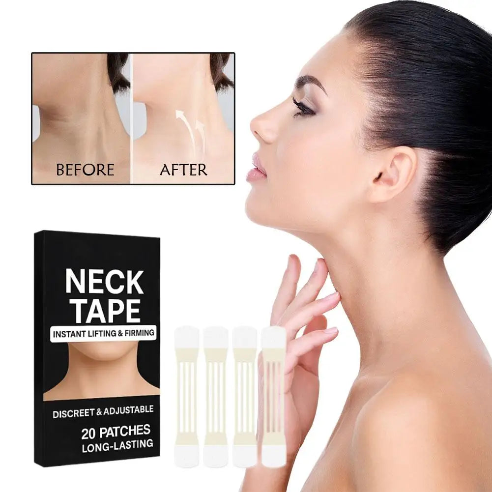 Neck & Jawline Lift Tape Invisible Hypoallergenic All-Day Support