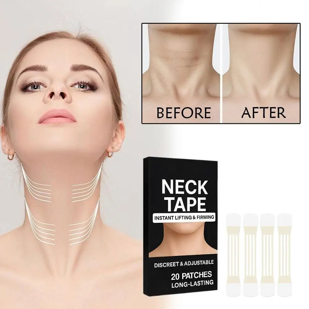 Neck & Jawline Lift Tape Invisible Hypoallergenic All-Day Support