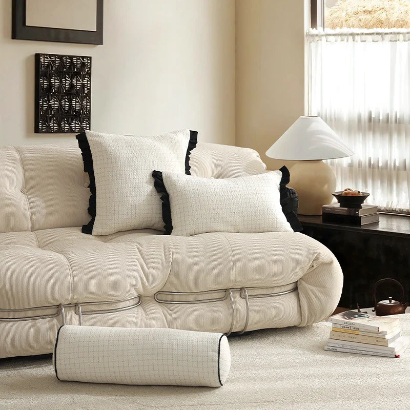 Neck & Lumbar Roll Pillow Quilted Cotton Hypoallergenic Filling
