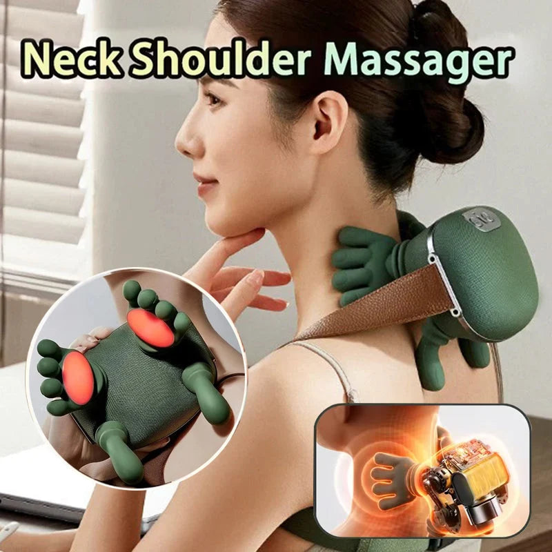 Neck Massager 4D Kneading Adjustable Heat Wireless Rechargeable