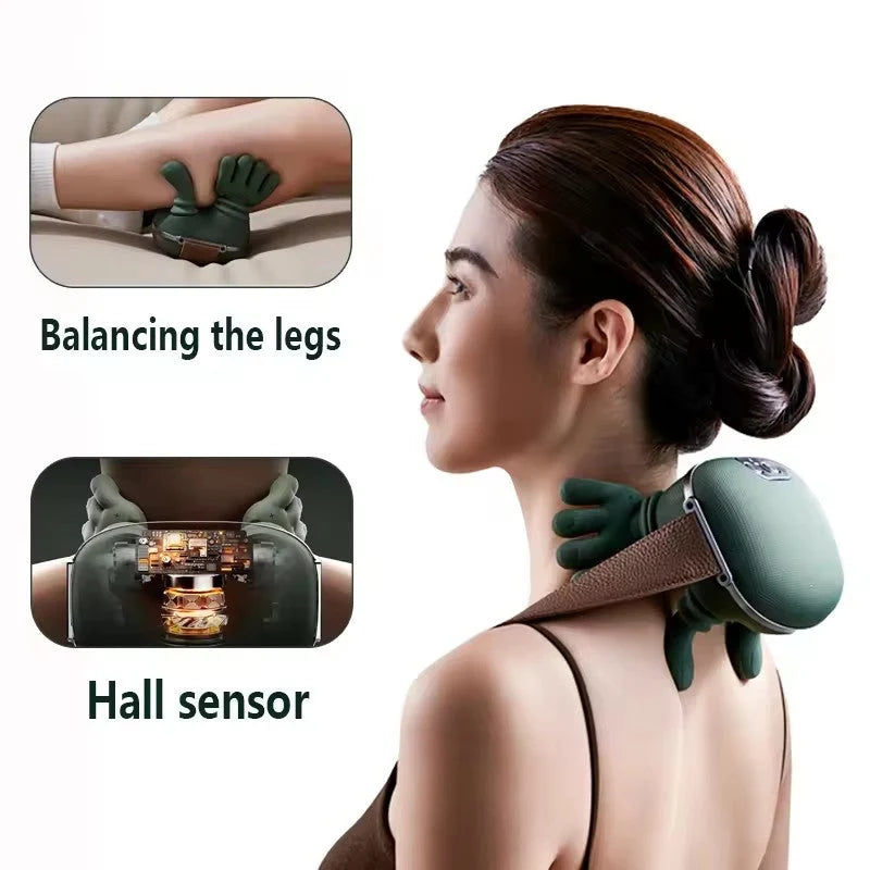 Neck Massager 4D Kneading Adjustable Heat Wireless Rechargeable