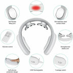 Neck Massager Pulse & Heat Cordless Rechargeable
