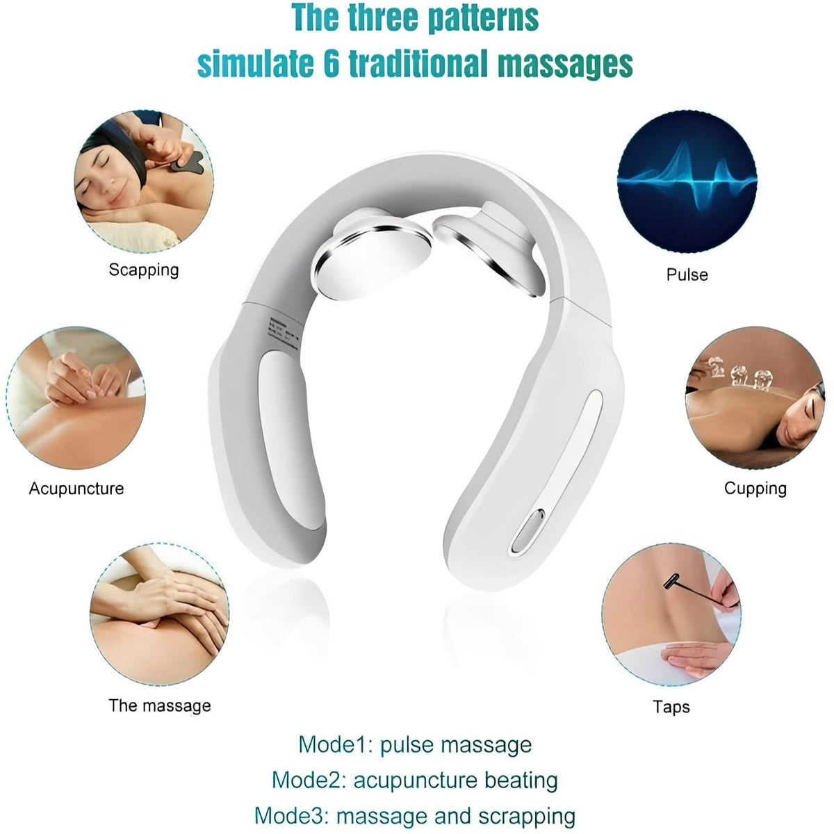 Neck Massager Rechargeable Heat & Vibration Lightweight