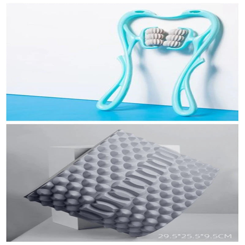 Neck Massager Six-Roller Deep-Tissue Removable Balls