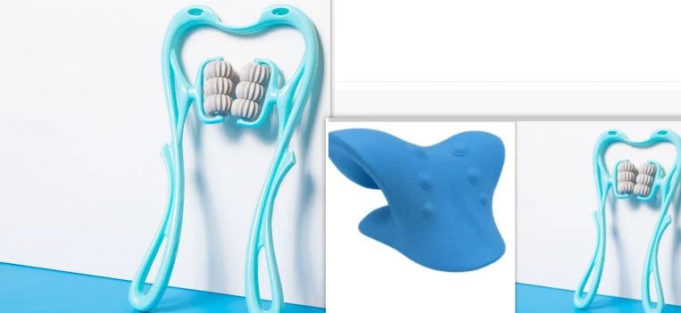 Neck Massager Six-Roller Deep-Tissue Removable Balls