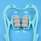 Neck Massager Six-Roller Deep-Tissue Removable Balls
