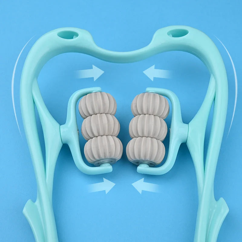 Neck Massager Six-Roller Deep-Tissue Removable Balls