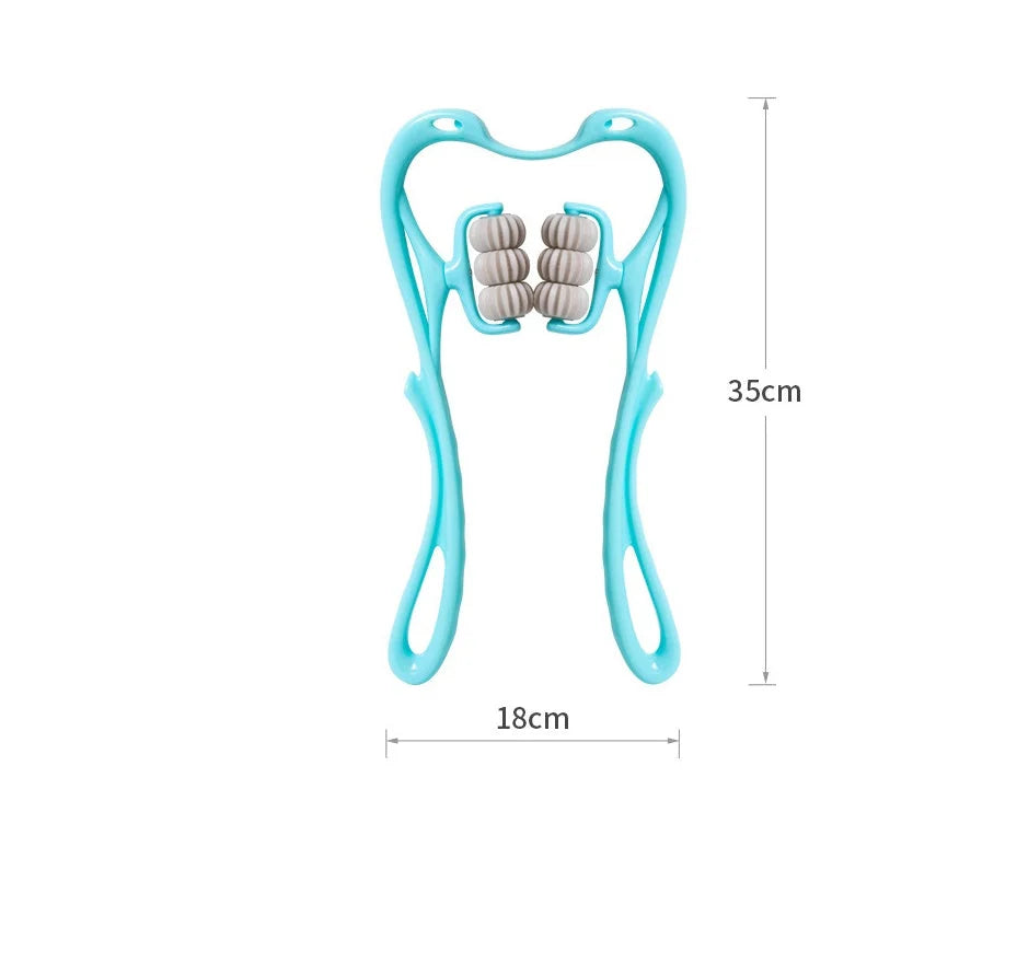 Neck Massager Six-Roller Deep-Tissue Removable Balls