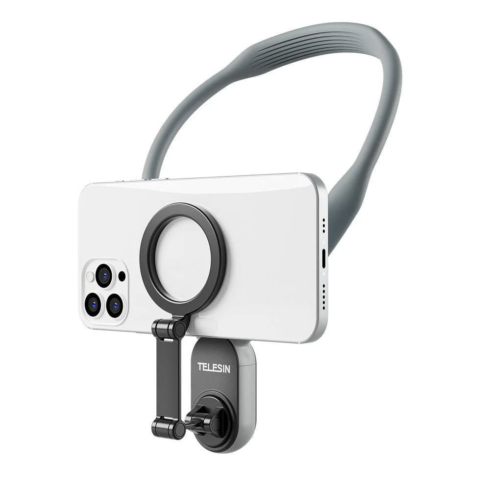 Neck Phone Mount Magnetic Quick-Release Silicone Comfort Strap