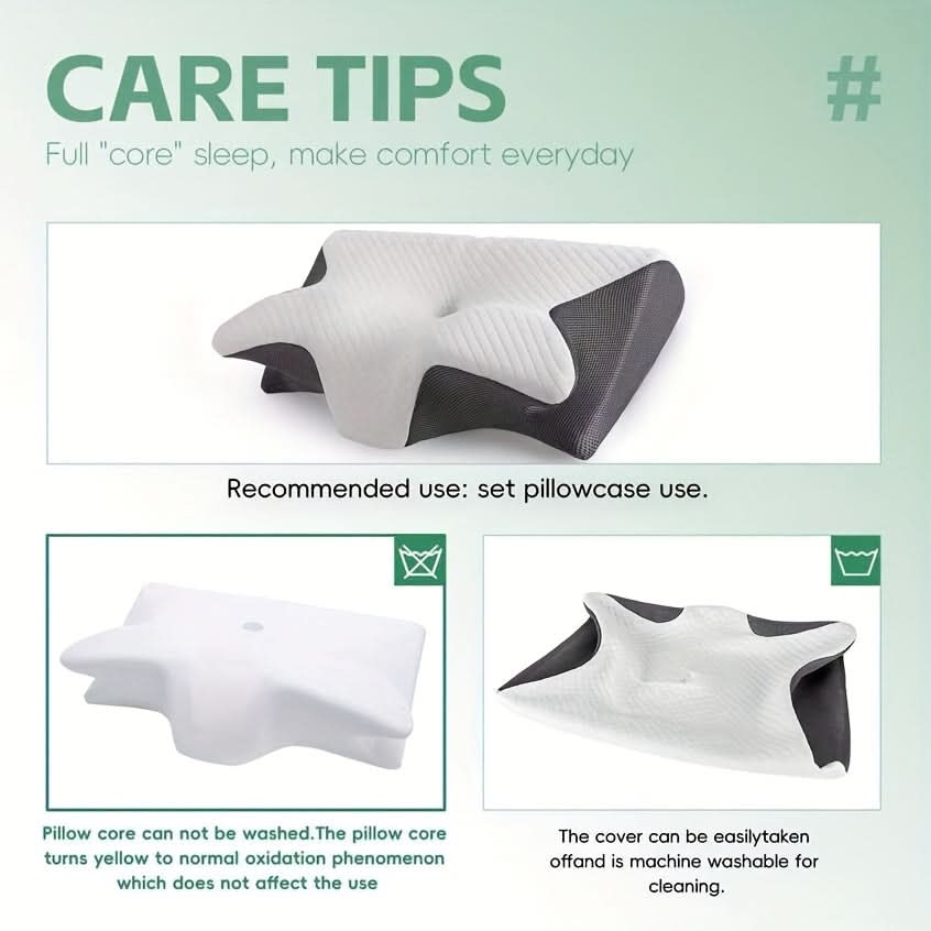 Neck Pillow Contoured Memory Foam Breathable Cover