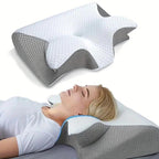 Neck Pillow Ergonomic Butterfly Memory Foam Cooling Cover