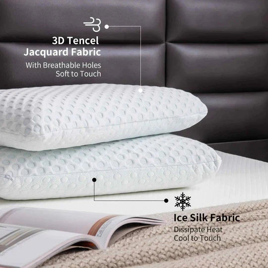 Neck Pillow Gel-Infused Memory Foam Cooling & Contouring Support