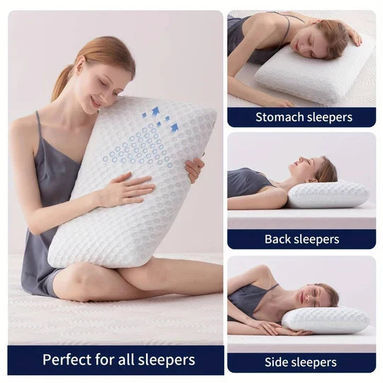 Neck Pillow Gel-Infused Memory Foam Cooling & Contouring Support