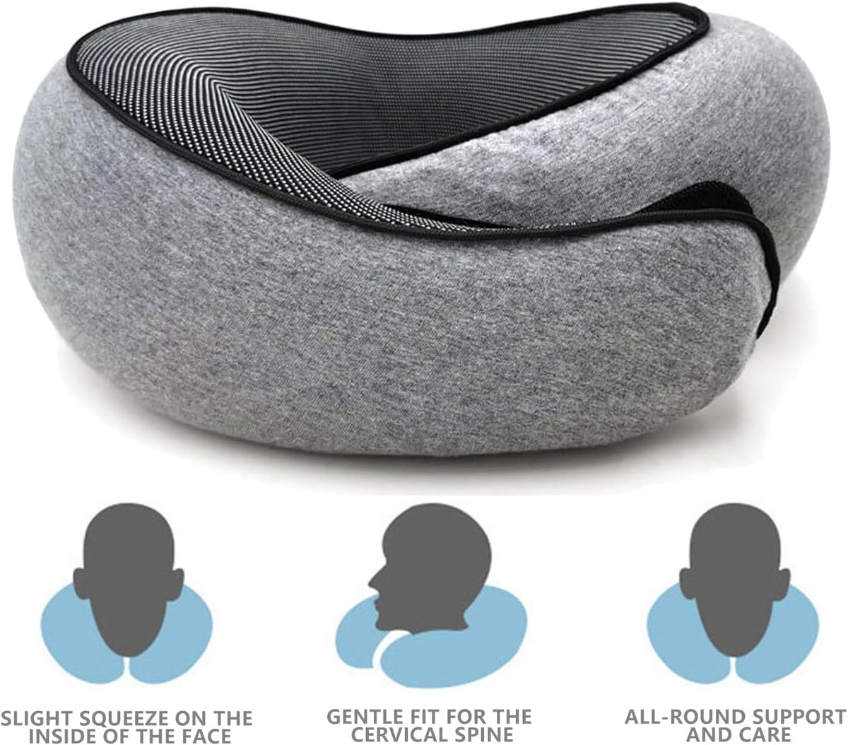 Neck Pillow U-Shape Memory Foam Chin Support
