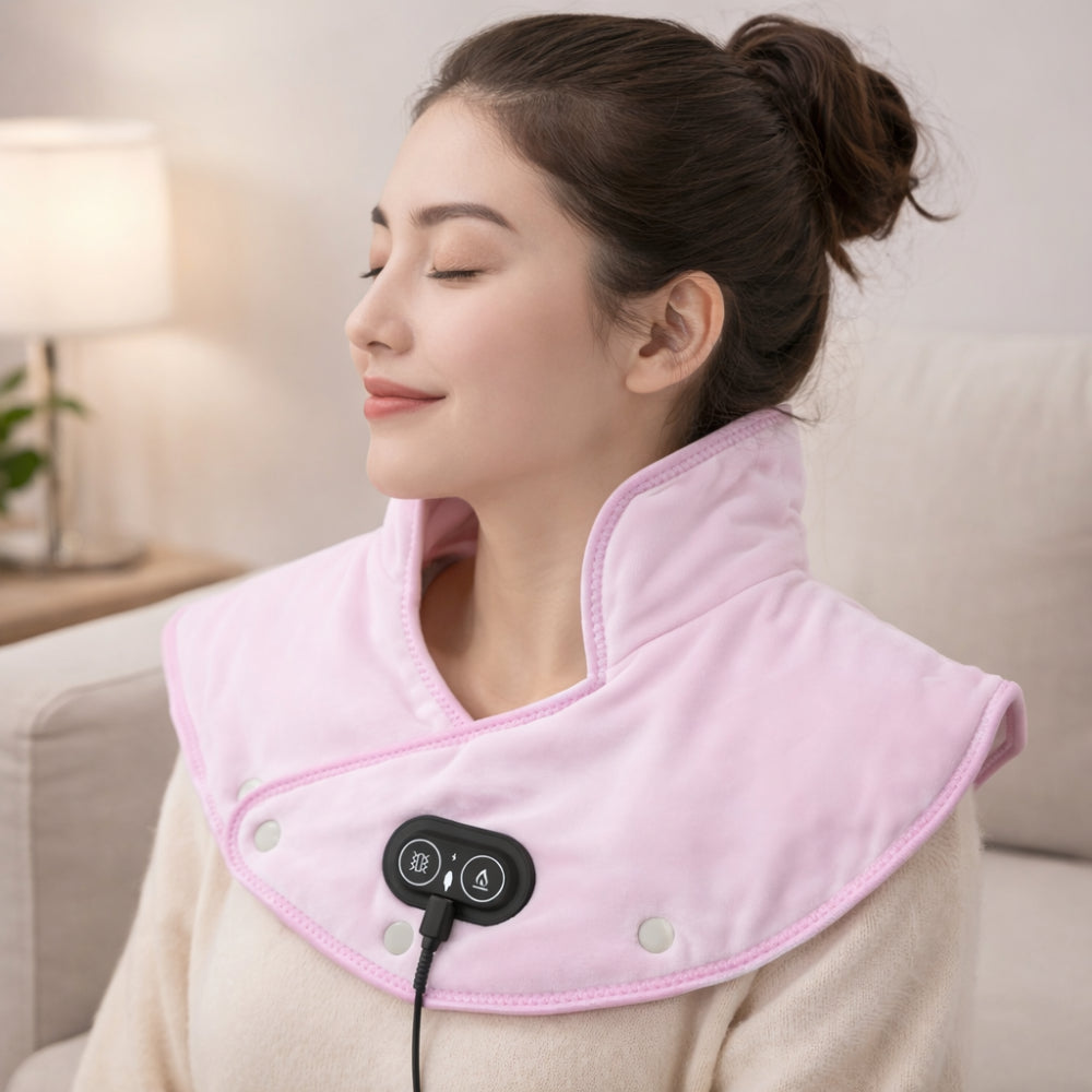 Neck & Shoulder Heating Pad Heat & Vibration USB