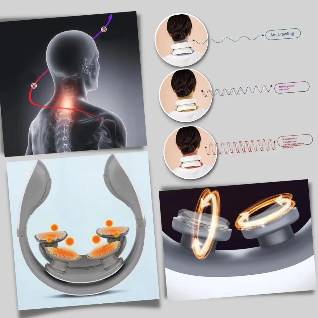 Neck & Shoulder Massager Deep-Kneading Heat Rechargeable
