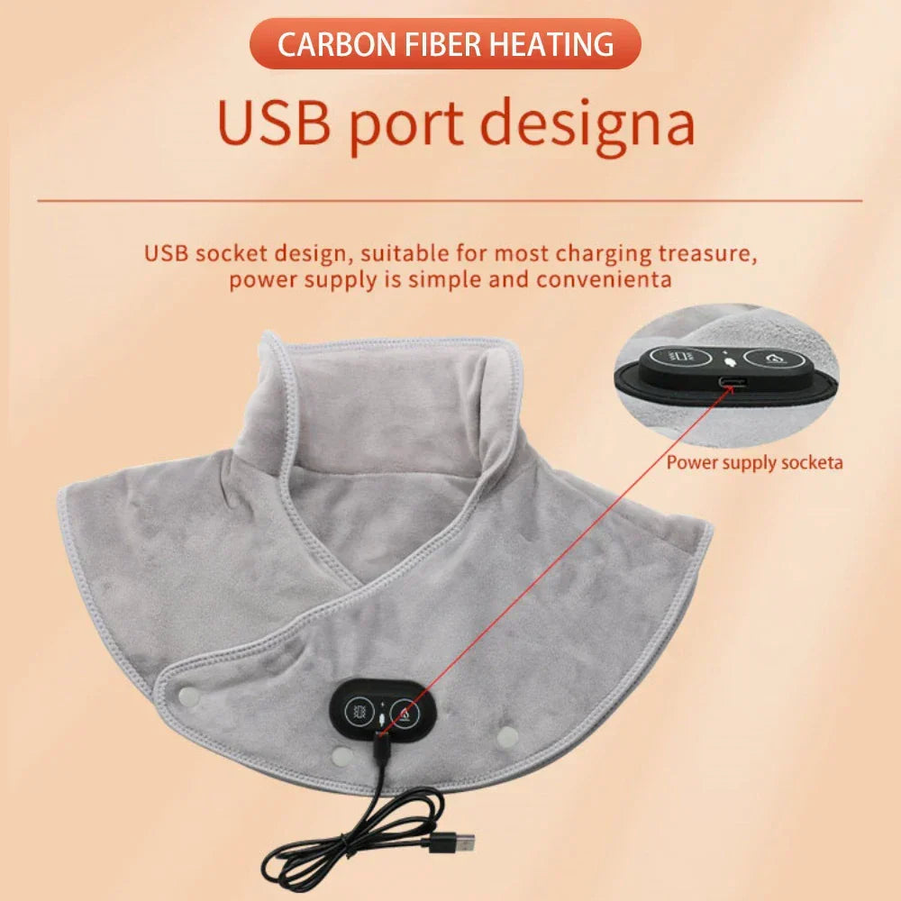 Neck & Shoulder Massager USB-Powered Heat & Vibration