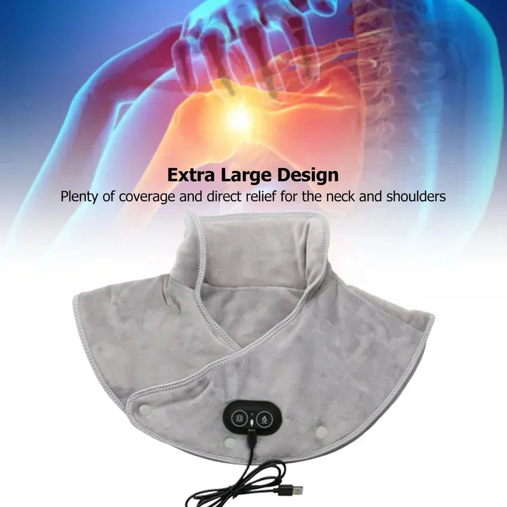 Neck & Shoulder Massager USB-Powered Heat & Vibration