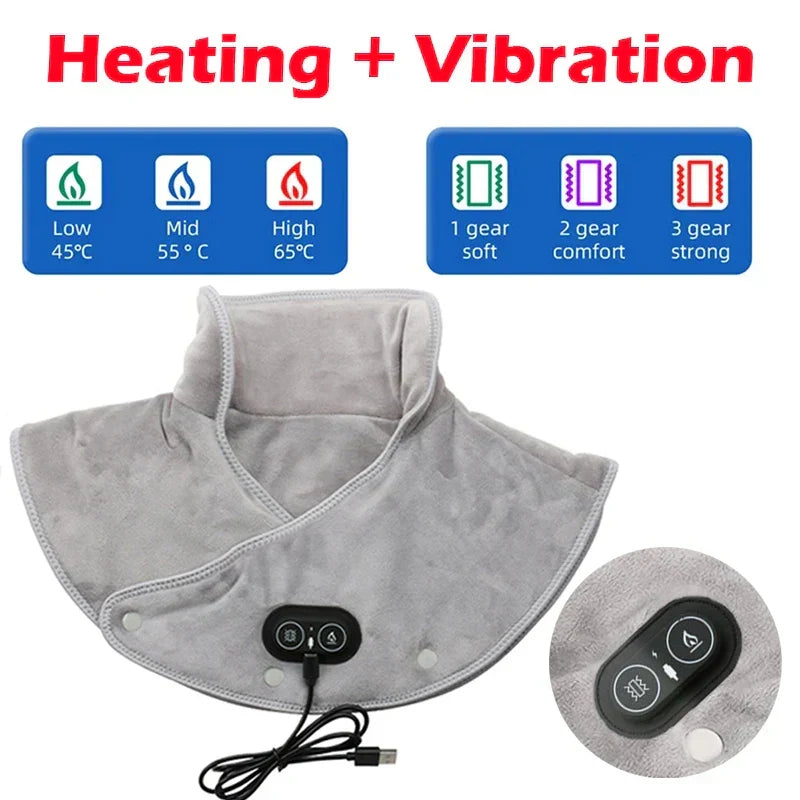 Neck & Shoulder Massager USB-Powered Heat & Vibration
