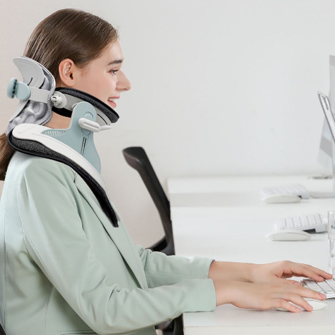 Neck Stretcher Adjustable 26-Degree Air Columns Portable