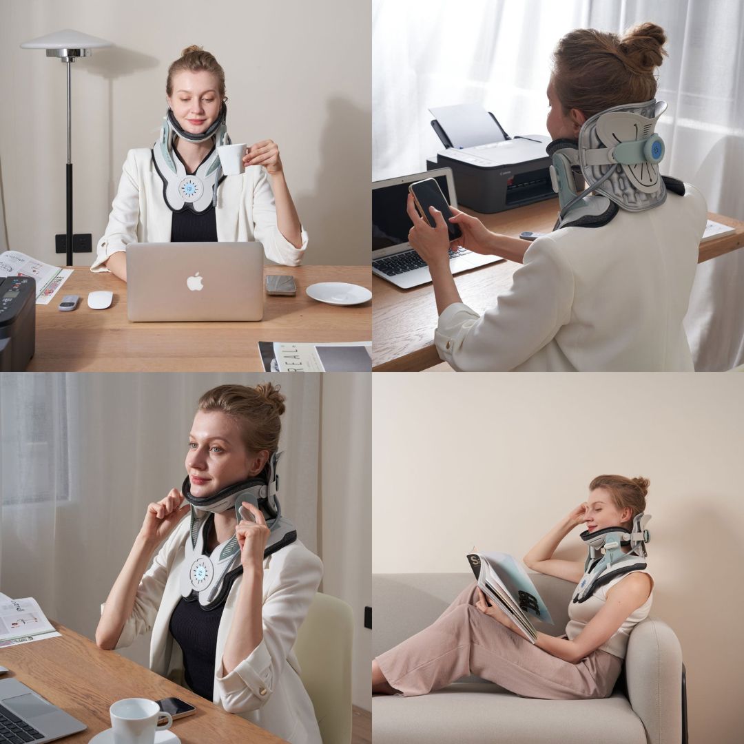 Neck Stretcher Adjustable 26-Degree Air Columns Portable