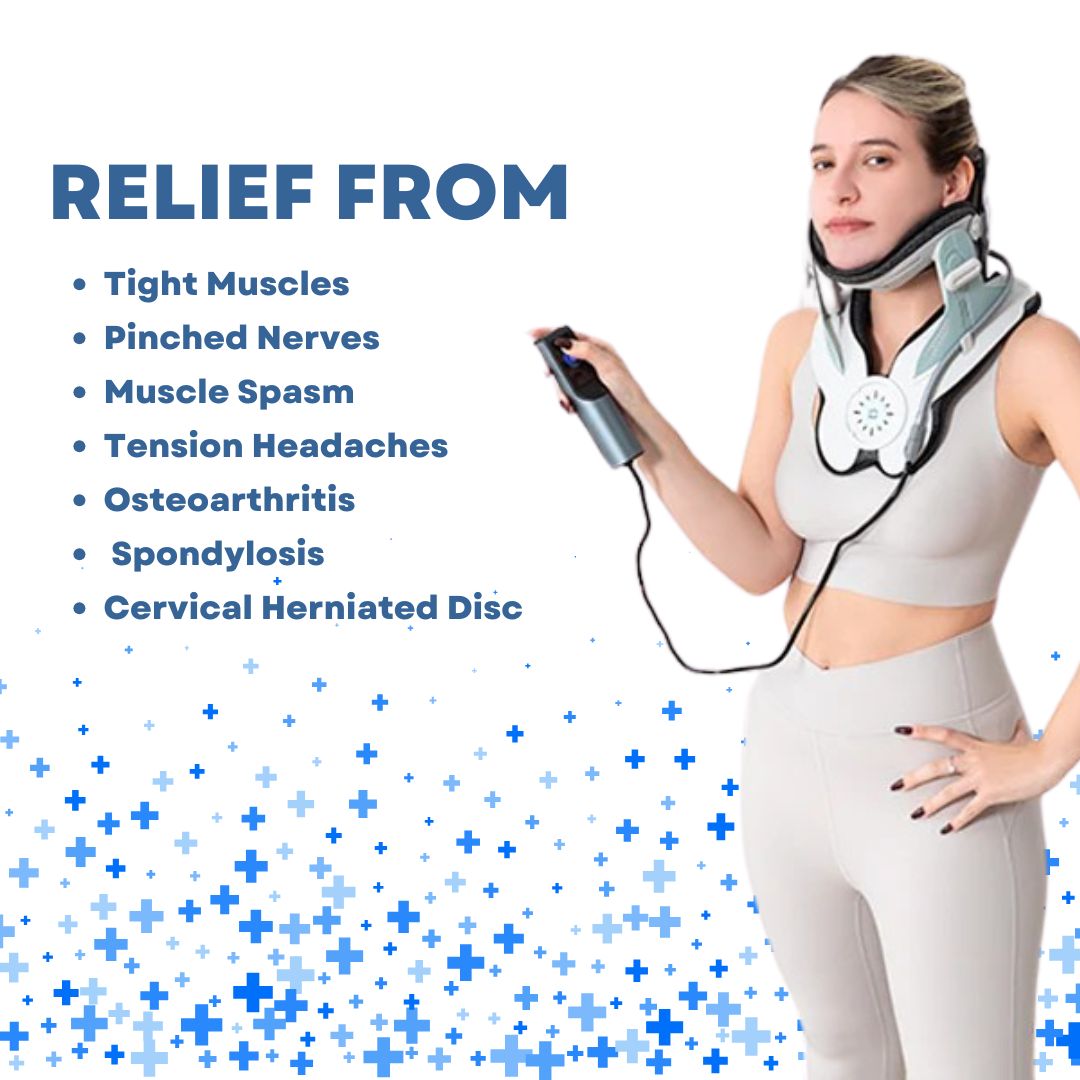 Neck Stretcher Adjustable 26-Degree Air Columns Portable