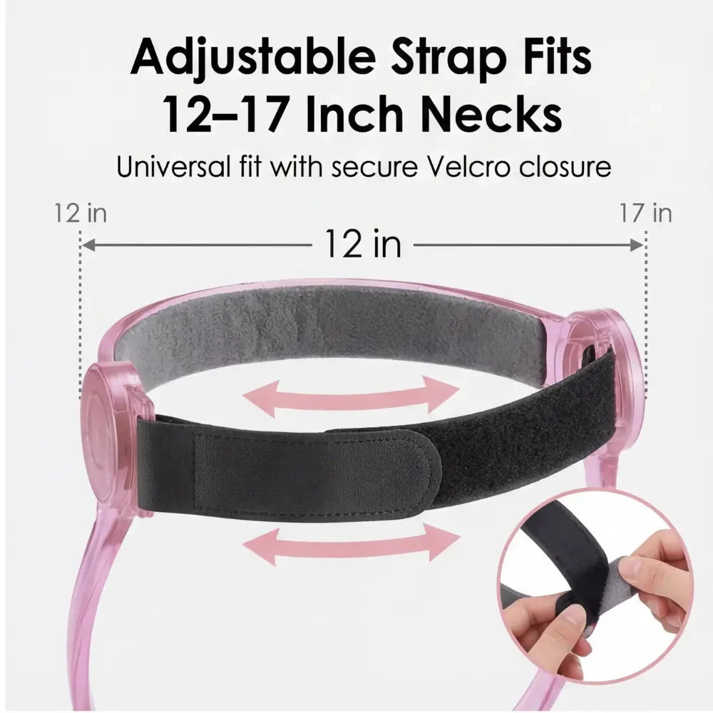 Neck Support Open Frame Flannel-Padded Adjustable Velcro