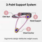 Neck Support Open Frame Flannel-Padded Adjustable Velcro