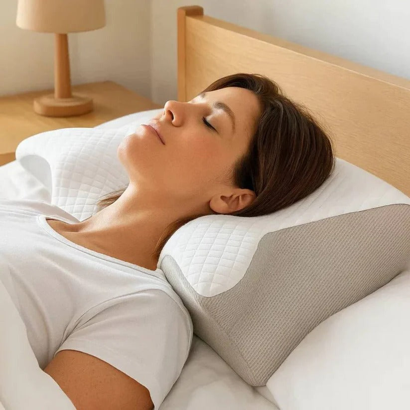 Neck Support Pillow Adaptive Memory Foam Breathable Cover