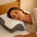 Neck Support Pillow Adaptive Memory Foam Breathable Cover