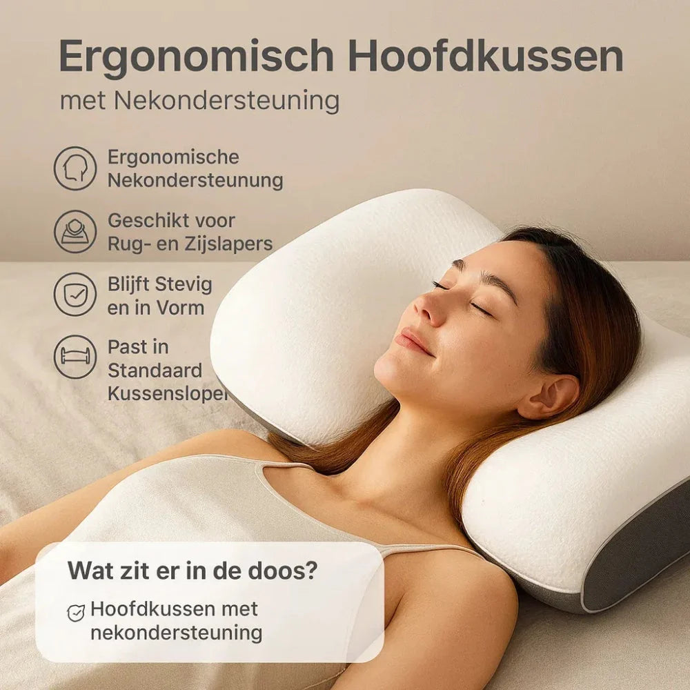 Neck Support Pillow Ergonomic Contour Firm Core