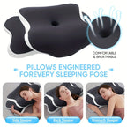 Neck Support Pillow Ergonomic Memory Foam Breathable Cover