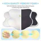 Neck Support Pillow Ergonomic Memory Foam Breathable Cover