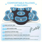 Neck Support Pillow Ergonomic Memory Foam Breathable Cover