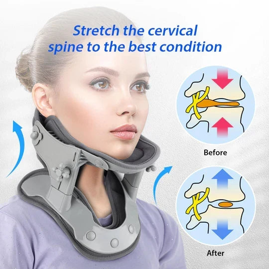 Neck Traction Device Adjustable Air Traction & Heat Therapy