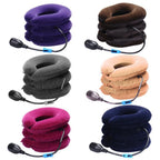 Neck Traction Pillow Inflatable Adjustable Cervical Support